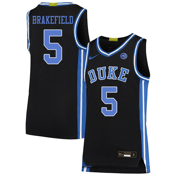 Men #5 Jaemyn Brakefield Duke Blue Devils College Basketball Jerseys Sale-Black - Click Image to Close